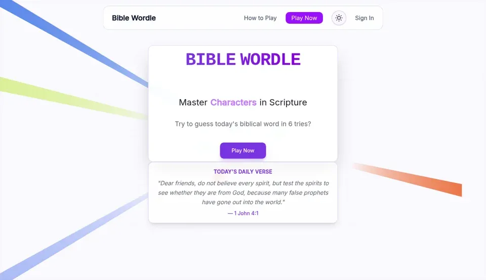 Bible Wordle, light theme